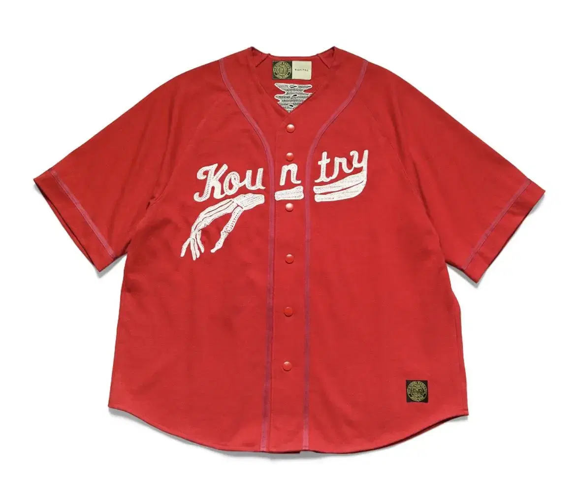 Kapital キャピタル　ベースボールシャツ(BONEボーン)レッドサイズ３ Kapital Baseball Bone Shirt (Red) Size 3 | 브랜드 중고거래